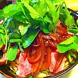 鴨スモークと根菜の洋風丼